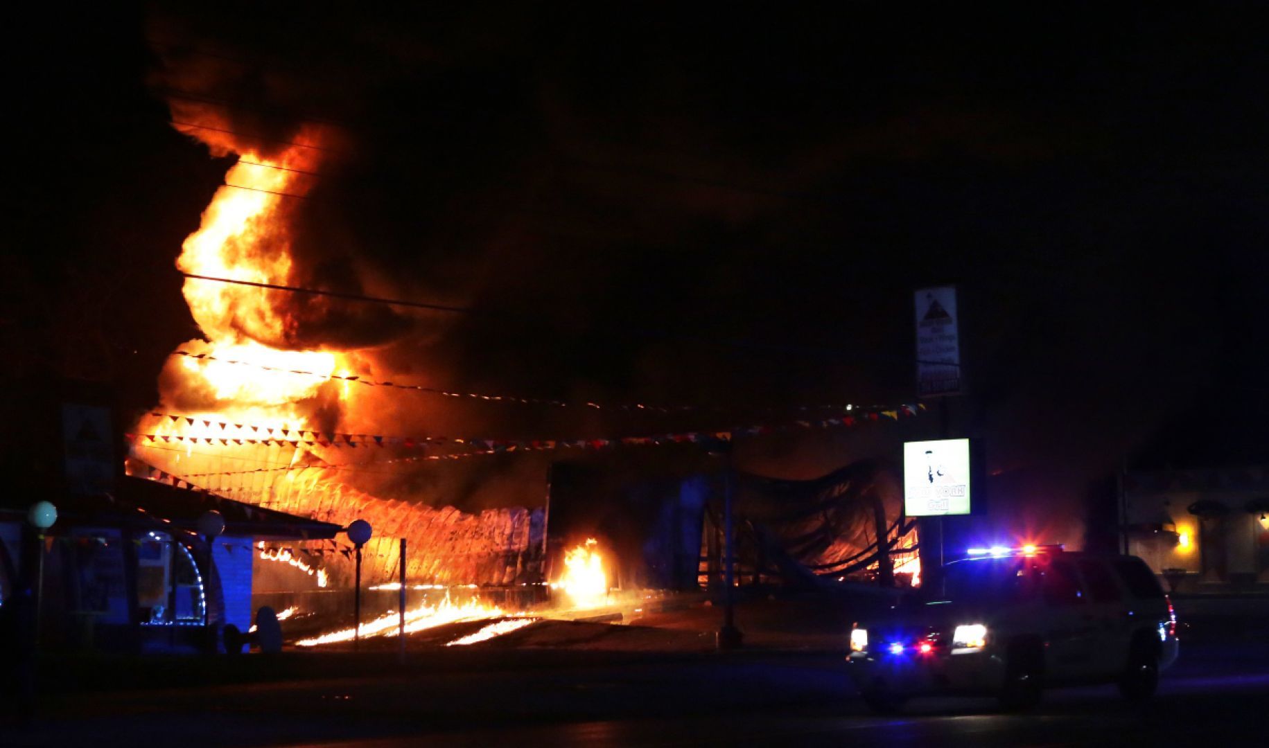 Businesses burn on West Florissant